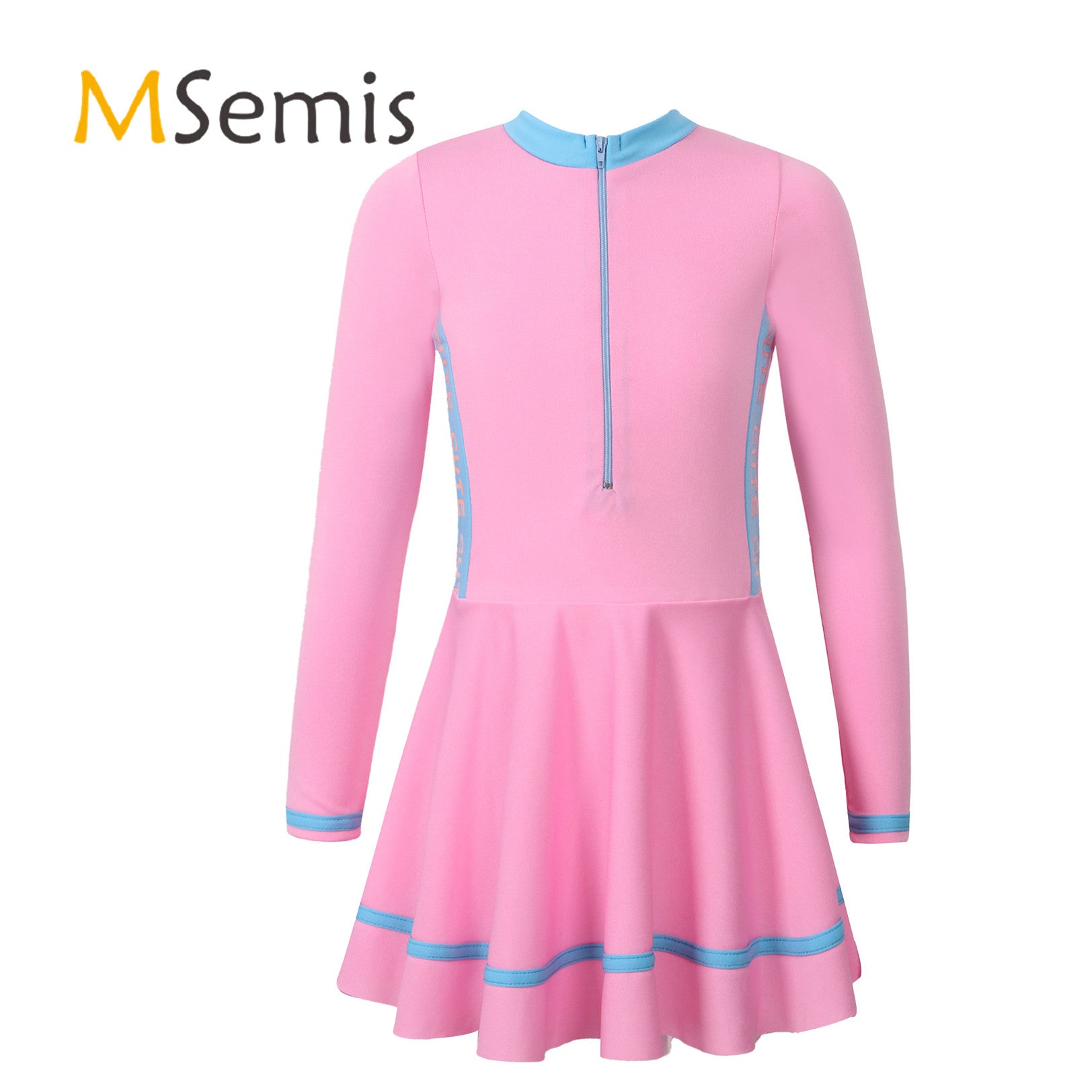 Solid Color Children's Dress Style Swimsuit