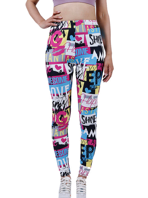 YSDNCHI Summer Flower Print Gym Leggings for Women
