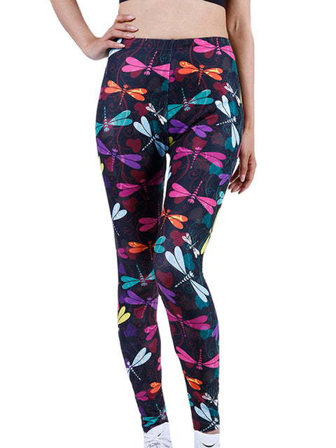 YSDNCHI Summer Flower Print Gym Leggings for Women