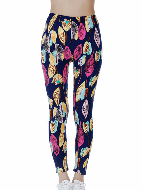 YSDNCHI Summer Flower Print Gym Leggings for Women