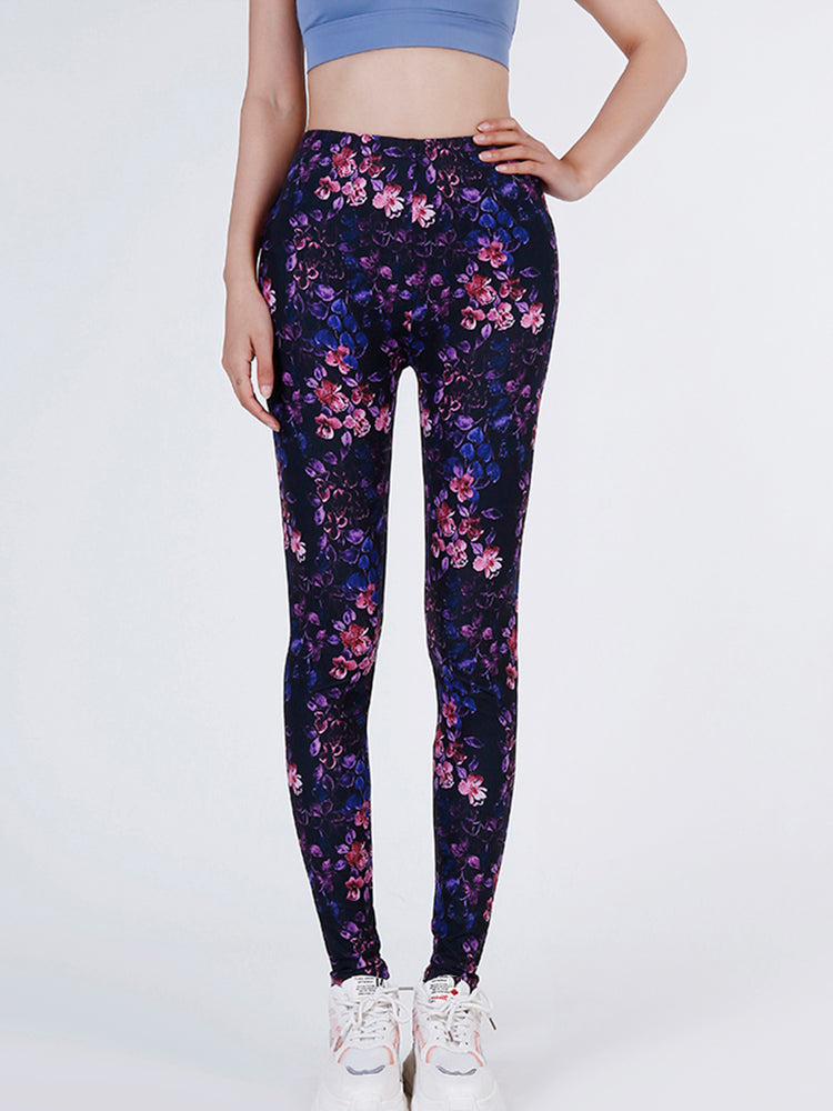 YSDNCHI Summer Flower Print Gym Leggings for Women
