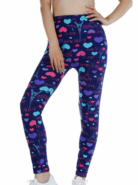 YSDNCHI Summer Flower Print Gym Leggings for Women